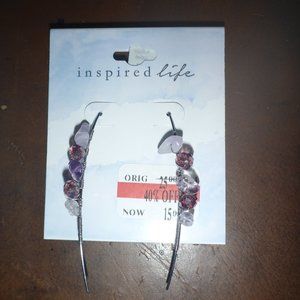 Woman's Earrings w/ Lavender Stones